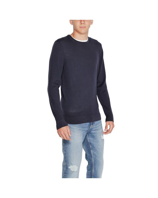 Calvin Klein Blue Wool Wool T-Shirt for men