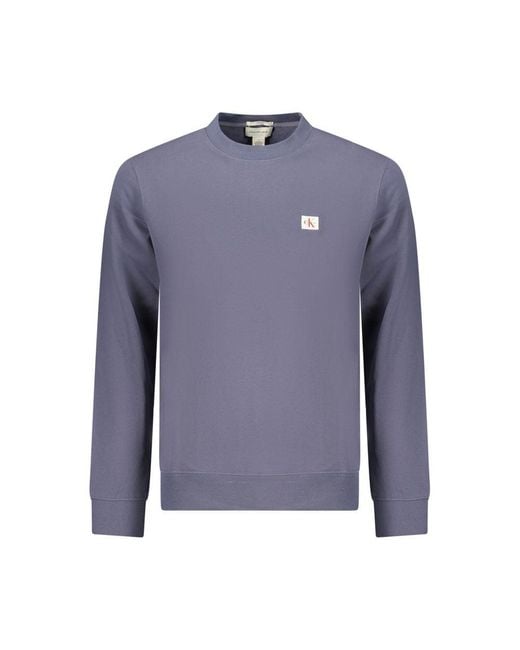 Calvin Klein Blue Cotton Men's Sweatshirt for men