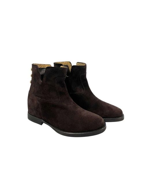 Borbonese Black Brown Leather Boot