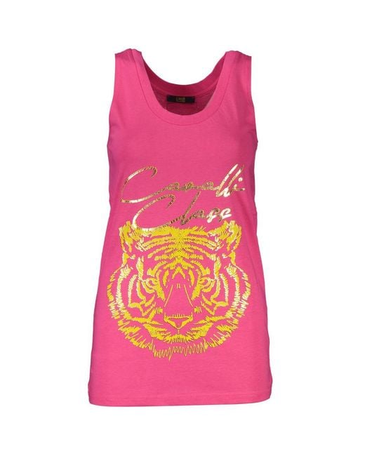 Roberto Cavalli Pink Cotton Top