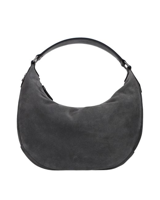 Jimmy Choo Black Bets Shoulder Bags Suede/Storm