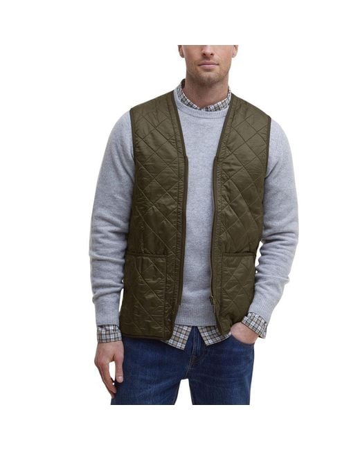 Barbour Green Polyamide Sleveless Jacket for men