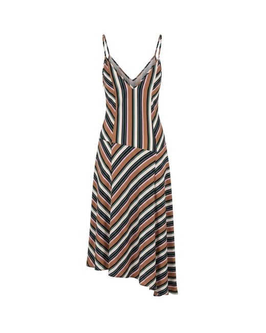 Trussardi Black Brown Viscose Dress