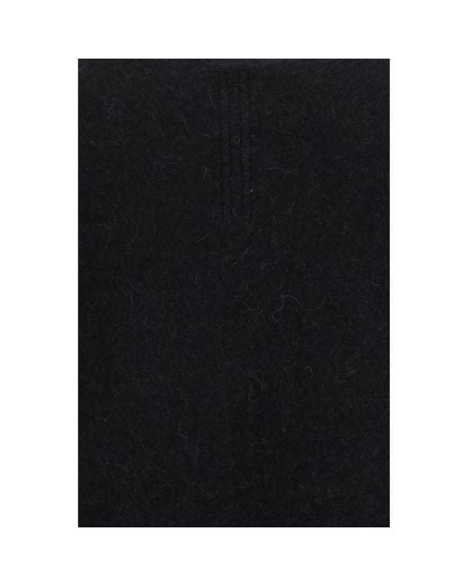 Rick Owens Black Alpaca Vicugna Pacos Sweatshirt for men