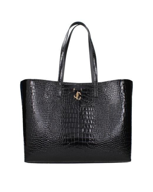 Jimmy Choo Black Leather Shoulder Bag