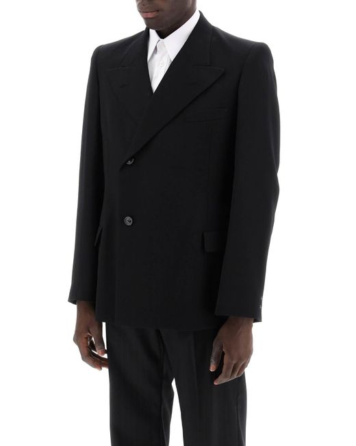 Maison Margiela Black Double-Breasted Wool Jacket for men