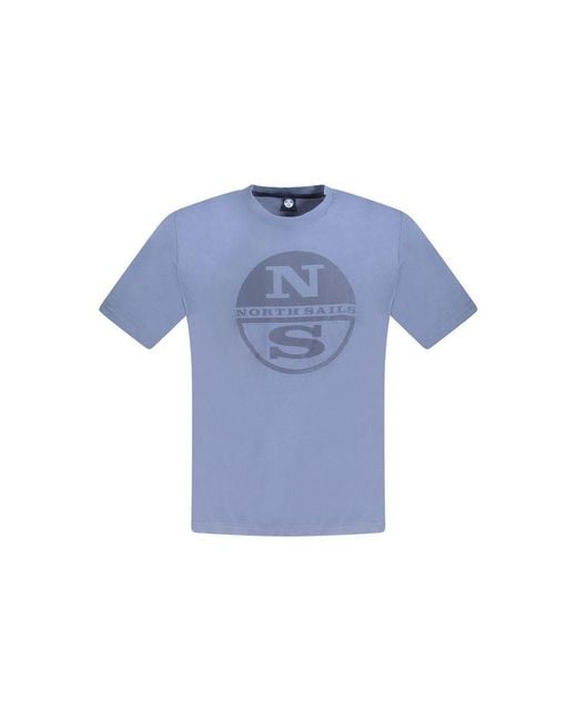 North Sails Blue Cotton T-Shirt for men