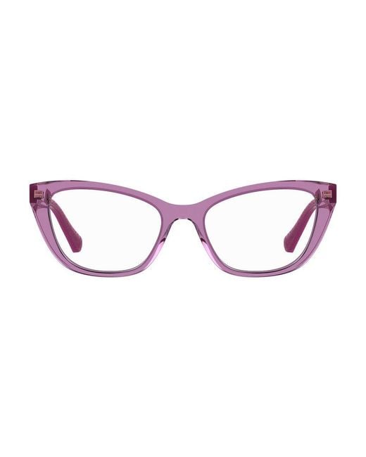 Love Moschino Purple Cellulose Propionate Glasses (Frames) Accessory