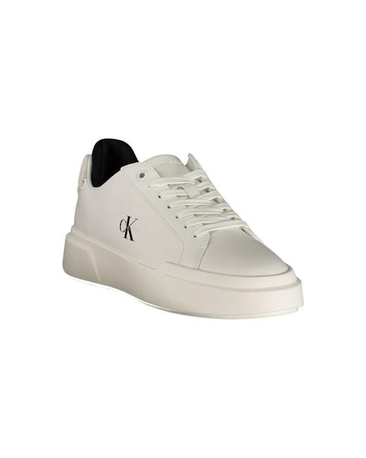 Calvin Klein White Polyester Athletic Sneakers