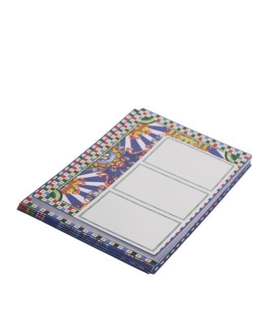 Dolce & Gabbana Blue Carretto Siciliano Envelope Post Card Holder for men