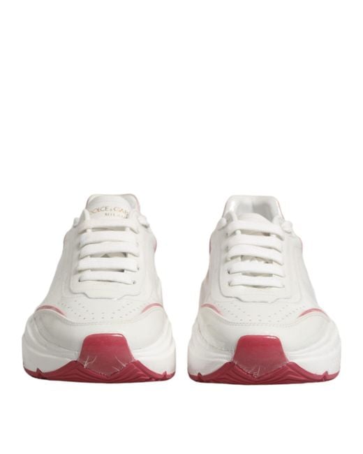 Dolce & Gabbana Multicolor White Pink Daymaster Low Top Sneakers Shoes
