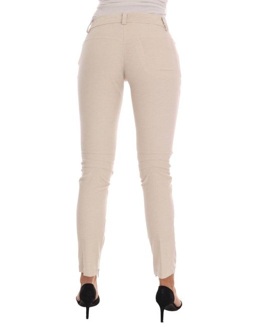 Ermanno Scervino White Slim Jeans Corduroy Skinny Pants