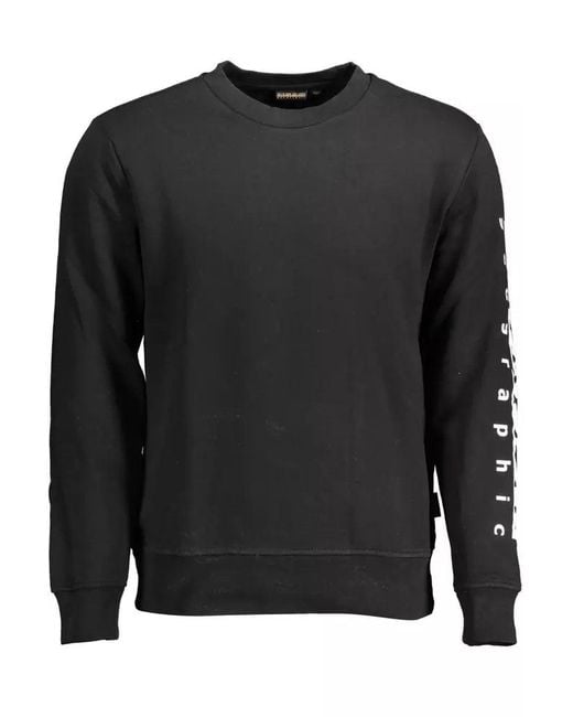 Napapijri Black Elevate Your Style With A Sleek Sweatshirt for men