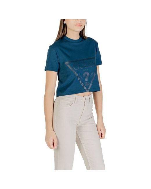 Guess Blue Cotton T-Shirt
