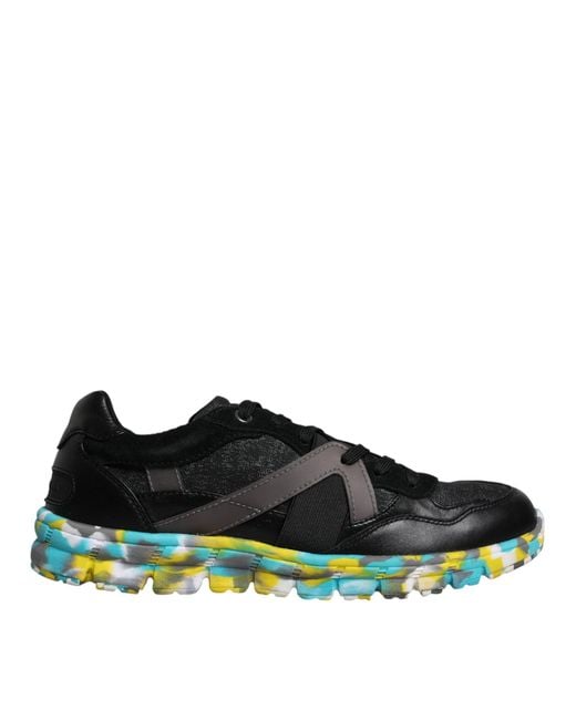 Dolce & Gabbana Green Polyester Low Top Sneakers Shoes for men