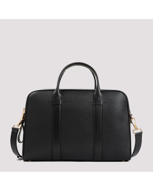 Tom Ford Black Calf Leather Briefcase for men