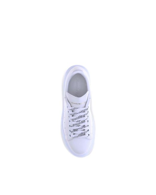 McQueen White Calf Leather Bos Taurus Platform Sneakers