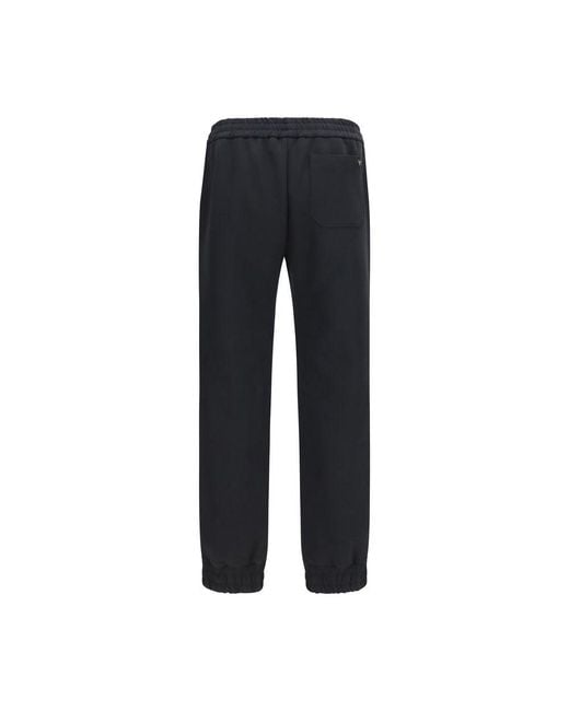 Valentino Garavani Blue Black Cotton Joggers (workout Pants) for men