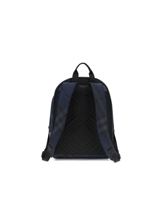 Burberry Blue Polyamide Backpack for men