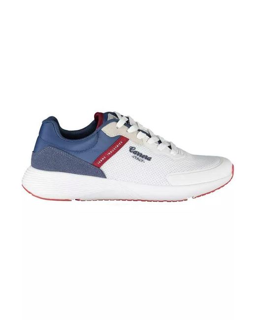 Carrera Blue White Polyester Sneaker for men