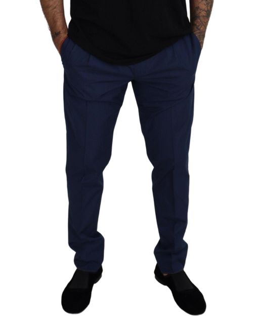 Dolce & Gabbana Blue Elegant Slim Fit Chinos for men