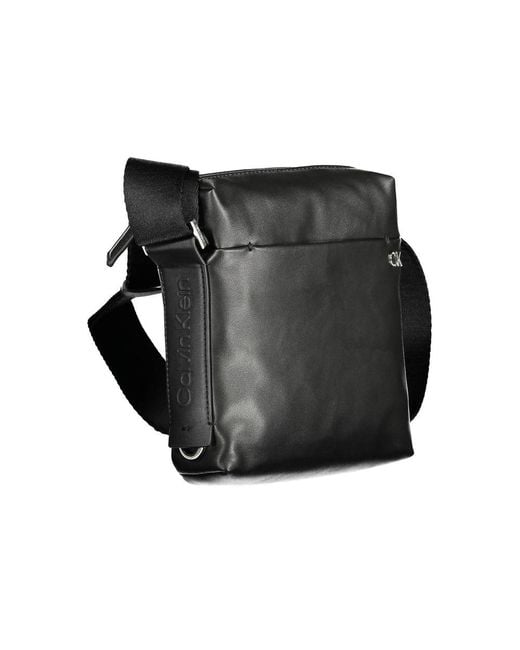Calvin Klein Black Polyester Shoulder Bag for men