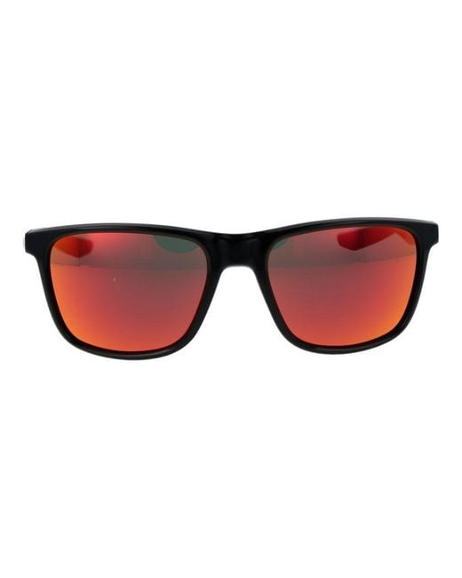 Nike Red Black Plastic Sunglasses