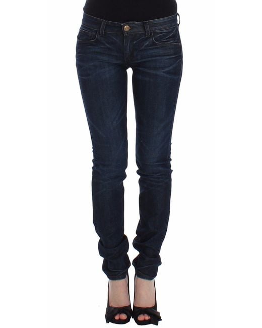 Ermanno Scervino Blue Chic Dark Skinny Jeans