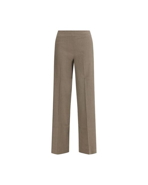 Avenue Montaigne Gray Beige Linen Casual Pants