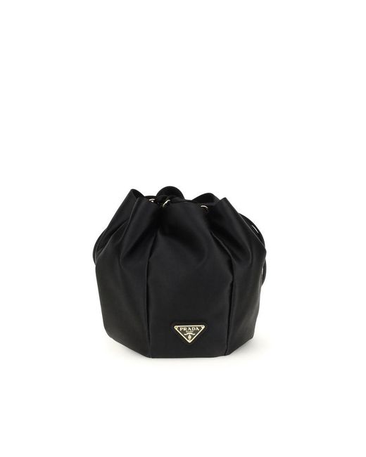 Prada Black Silk Backet Bag