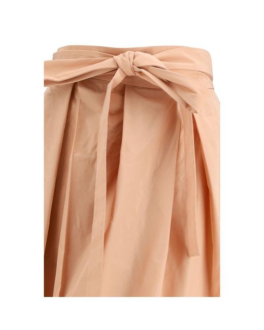 Pinko Natural Polyester Long Skirt