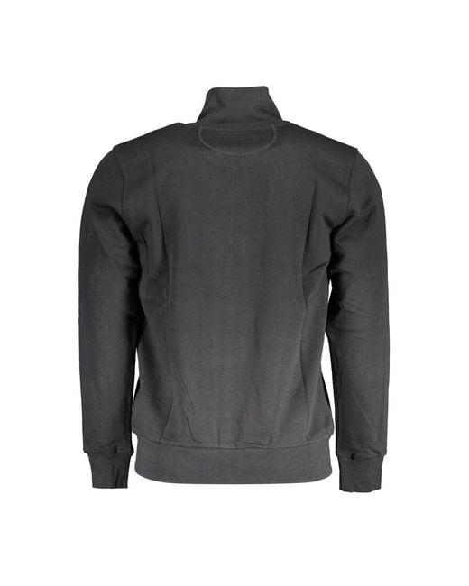 La Martina Black Cotton Sweater for men