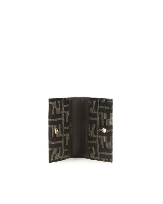 Fendi Gray Brown Polyester Wallet
