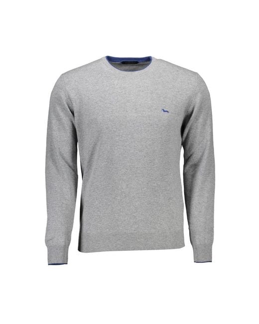 Harmont & Blaine Gray Wool Men Sweater for men