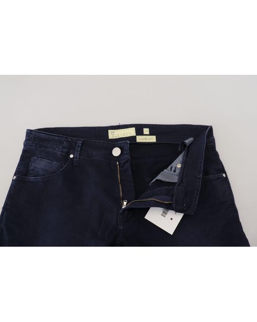 Acht Blue Cotton Tapered Slim Fitcasual Denim Jeans for men
