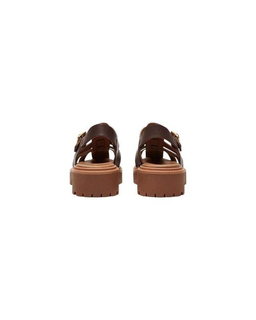Timberland Brown Leather Flat Sandals
