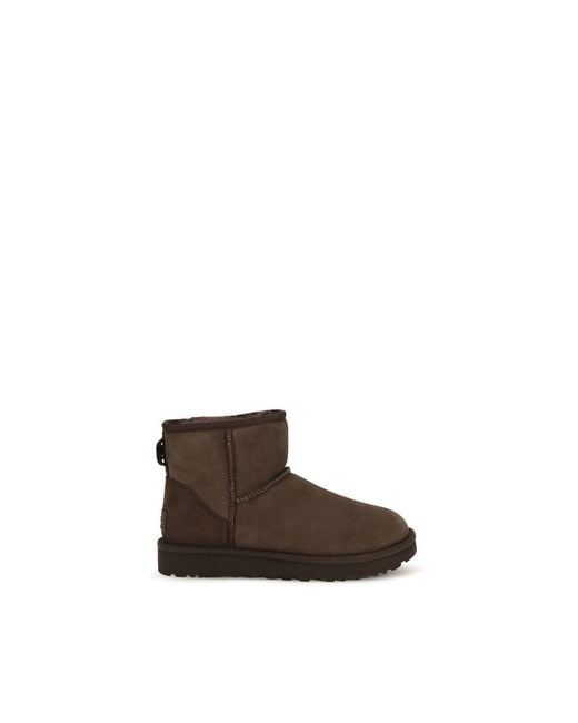 Ugg Brown Calf Leather Bos Taurus Ankle Boots