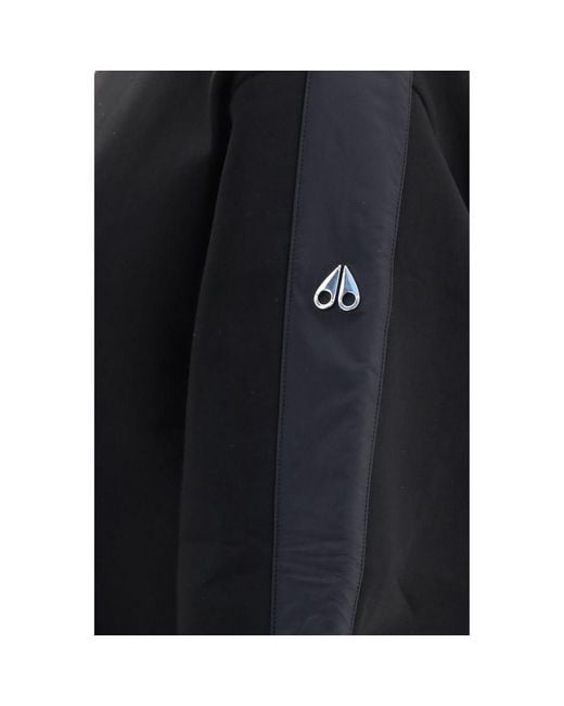 Moose Knuckles Blue Black Cotton Sweatshirt