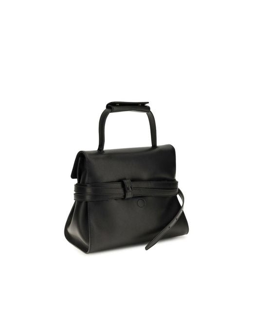 Moschino Black Calf Leather Bos Taurus Shoulder Bag