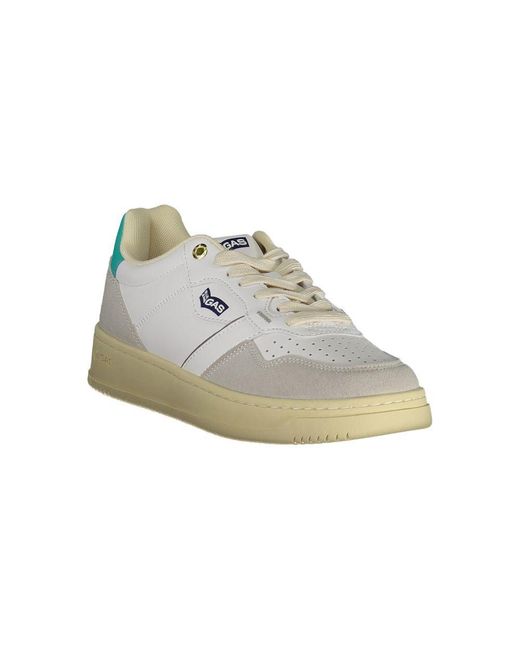 Gas White Artificial Leather Sneaker