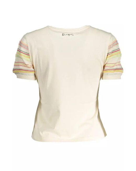 Desigual White Cotton Tops & T-shirt