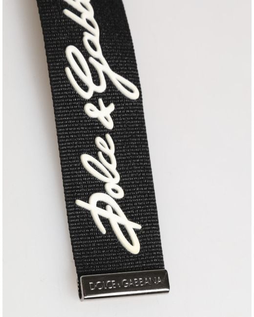 Dolce & Gabbana White Polyester Dg Logo Keychain Keyring for men