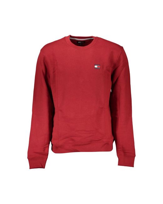 Tommy Hilfiger Red Chic Crew Neck Fleece Sweatshirt for men