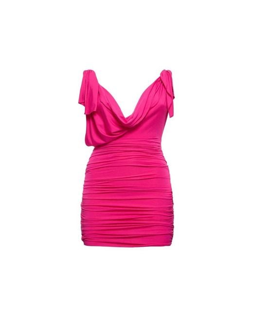 The Attico Pink Jersey Mini Dress