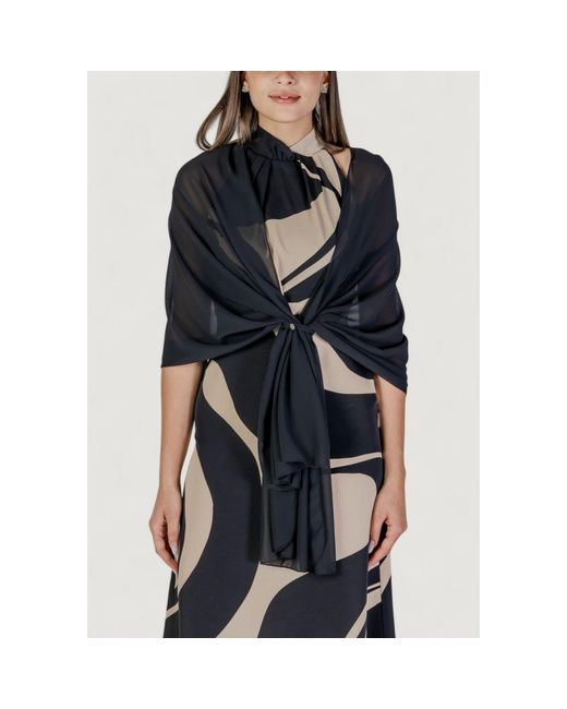 Rinascimento Black Polyester Scarf