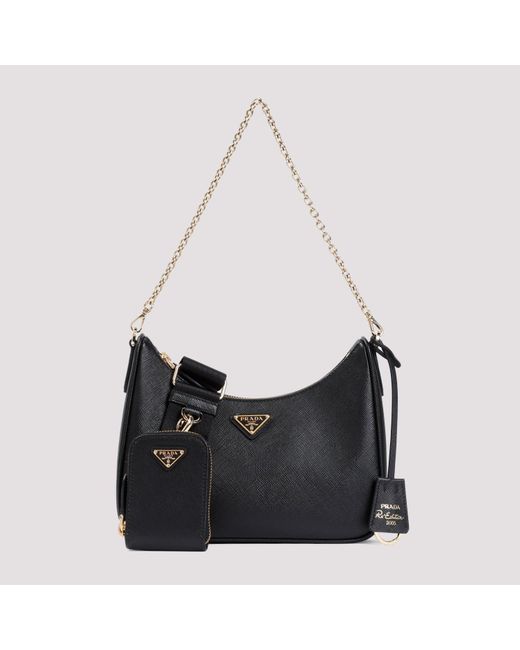Prada Black Bandoliera Saffiano Leather Shoulder Bag Lyst