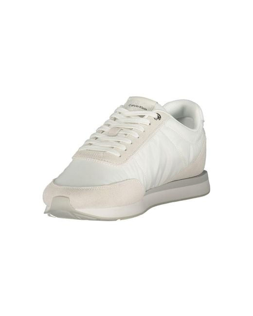 Calvin Klein White Polyester Sneaker for men