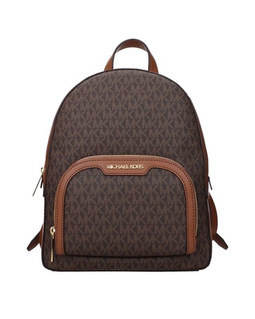 Michael Kors Brown Fabric Backpack
