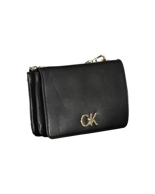 Calvin Klein Black Polyester Shoulder Bag