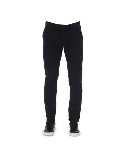 Trussardi Black Cotton Men Pants for men